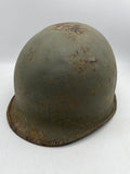 Original Korean War Rear Seam American M1 Helmet with Cover
