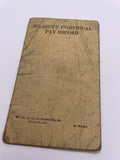 Original World War Two American Soldier's Individual Pay Record