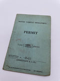 Original World War Two American Soldier's Driving License
