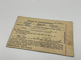 Original World War Two American Medical Classification Certifcate
