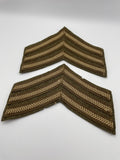Original World War Two Era British Sergeant Stripes/Chevrons
