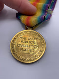 Original World War One Victory Medal, Pte. Hall, Duke of Cornwalls Light Infantry