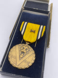 Original World War Two Belgian 1939/45 War Medal, Small Crossed Swords, Boxed