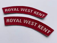 Original World War Two Era Printed Shoulder Titles, Royal West Kents
