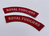 Original World War Two Era Printed Shoulder Titles, Royal Fusiliers