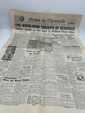 Original World War Two Newspaper, News Chronicle, 8 February 1941