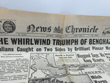 Original World War Two Newspaper, News Chronicle, 8 February 1941