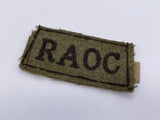 Original Early World War Two Slip On Cloth Title, Royal Army Ordnance Corps