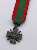 French Croix de Guerre Miniature Medal, WW2 Period