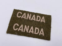 Original World War Two Era, Un-Cut Pair of "Canada" Cloth Shoulder TItles