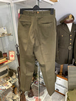 Original World War Two Era Officer's Wool "Greens" Trousers, 30x32, Identified