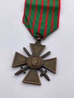 Original World War One French Croix de Guerre, 1914-1918 Reverse