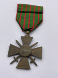 Original World War One French Croix de Guerre, 1914-1917 Reverse with Bronze Star