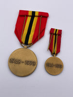 Original Belgian King Albert Jubilee Medal and Miniature