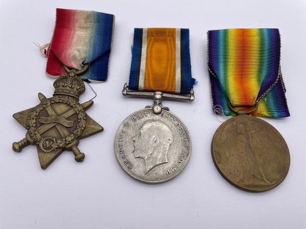 Original World War One Medal Trio, Dvr Evans, Royal Field Artillery