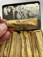 Original World War Two Era Ointment Anti-Gas No. 2 Tin and Contents