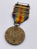 Original World War One American Victory Medal, Five Clasps, 26th or 42nd Infantry Division