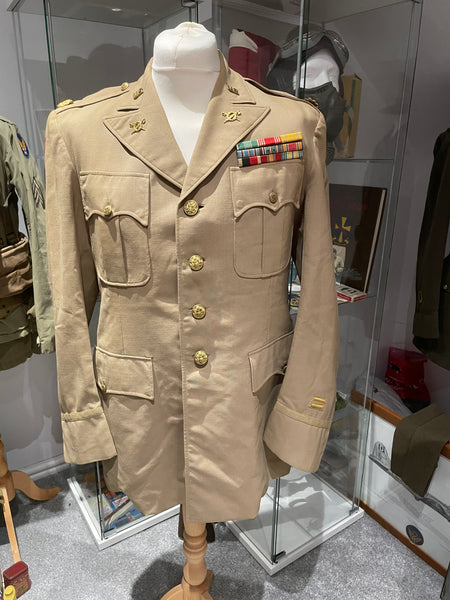 Original American World War Two Era, Tropical/Tan Officer's Class A Tunic, c.42" Chest