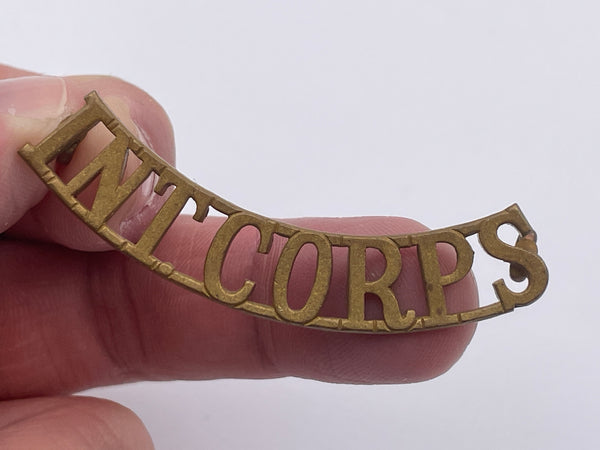 Original Brass Shoulder Title, Intelligence Corps