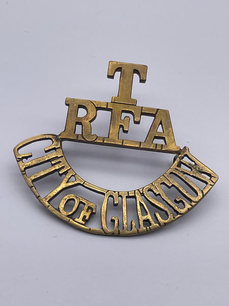 Original Brass Shoulder Title, T/RFA/City of Glasgow