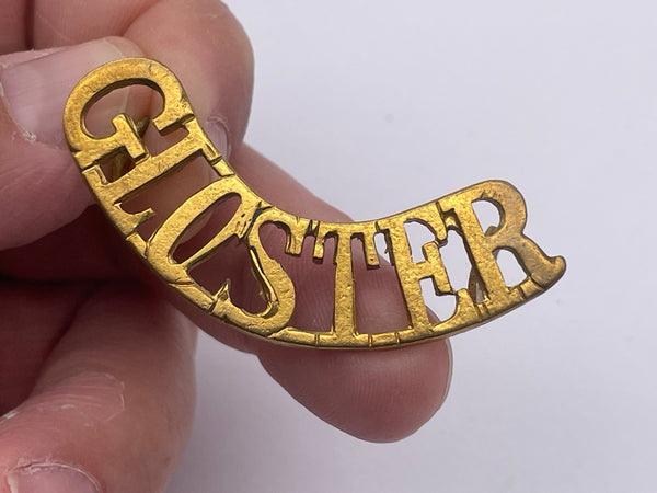 Original Brass Shoulder Title, Gloster
