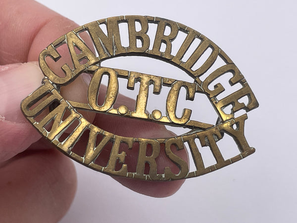 Original Brass Shoulder Title, Cambridge University O.T.C.