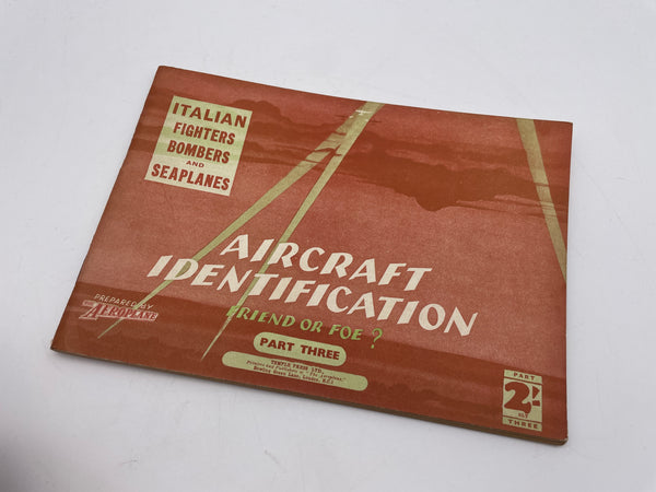 Original 1941 Dated Book, Aircraft Identification Part Three, Italian Fighters and Bombers