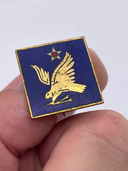 Original World War Two Era American 2nd Army Air Force Pin Back Badge/DUI