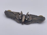 Original World War Two Era Aerial Gunner's Wings, Sterling Marked, Clutch Back, 3 Inch