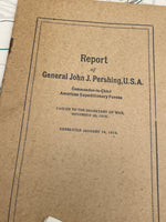 Original World War One American General Pershing's Report on Operations