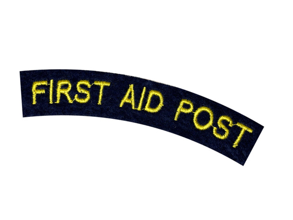 A.R.P. Warden "First Aid Post" Shoulder Title, Made in England