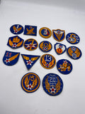 Original World War Two Era American Army Air Forces, All 16 Patches