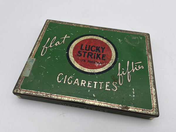 Original 1930s/1940s Lucky Strike Tin, "Flat Fifties"