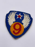 Original World War Two Era American 9th Army Air Force Patch