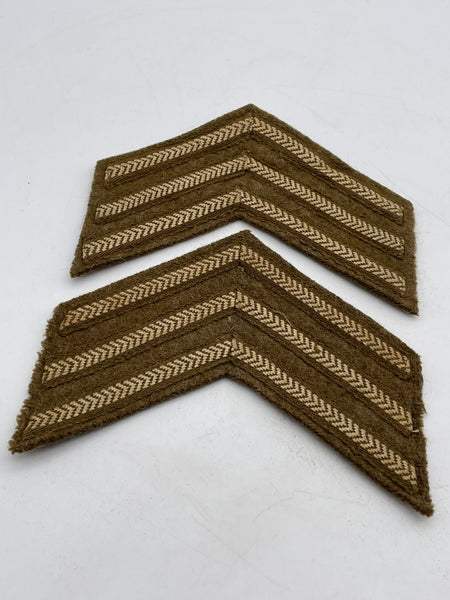 Original Felt Made British Sergeant Stripes, Matching Pair