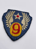 Original World War Two "Theatre Made" American 9th Army Air Force Patch