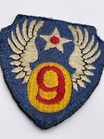 Original World War Two "Theatre Made" American 9th Army Air Force Patch