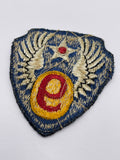 Original World War Two "Theatre Made" American 9th Army Air Force Patch