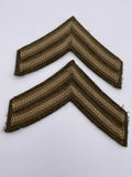 Original Felt Made British Corporal Stripes, Matching Pair