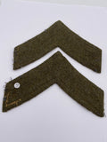 Original Felt Made British Corporal Stripes, Matching Pair