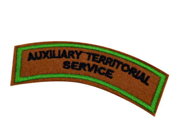 Auxiliary Territorial Service Cloth Shoulder Title, Made in England