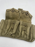 Original World War Two, British 1937 Pattern Webbing, Double Ammo Pouch
