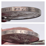Original Queens South Africa Medal, Two Clasps, Pte Devenport, East Surrey Regiment