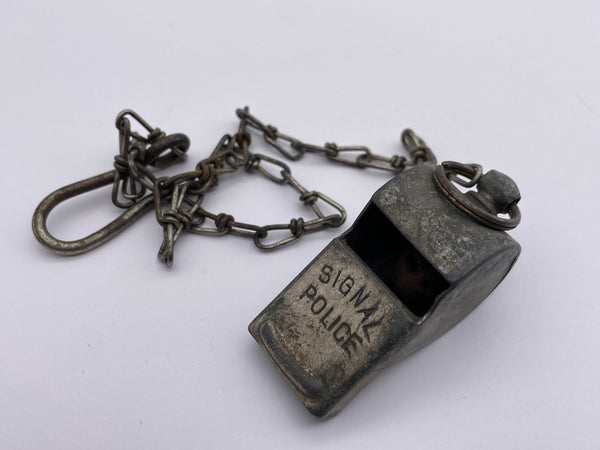 Original Signal Police Whistle, with Chain
