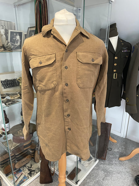 Original American World War Two Era Wool Shirt, 15.5x33, c.40" Chest