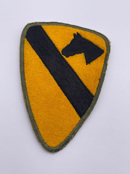 Original American 1st Cavalry Division Patch, Cut Edge