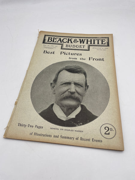 Original Boer War Era Periodical, Black and White Budget, Dated 3 February 1900