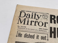 Original World War Two Newspaper, Daily Mirror, 5 November 1942