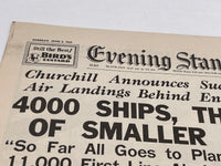 Original World War Two Newspaper, D-DAY EDITION!, Evening Standard