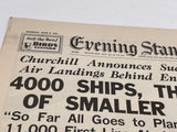 Original World War Two Newspaper, D-DAY EDITION!, Evening Standard